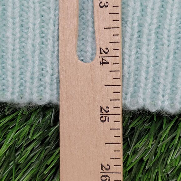 Vintage Flower Sweater Womens XS 16x25 Blue-Green - Picture 9 of 12